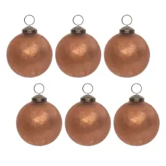 3" Bronze Soda Lime Glass Ball Ornaments, 6ct.