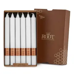 Root Candles Arista&trade; 9" Smooth Dinner Candles, 12ct. White