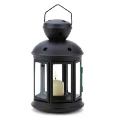 9.5" Black Colonial Candle Lantern