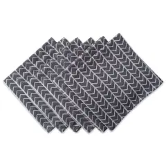Black & White Herringbone Napkin, 6ct.