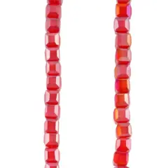 Red Faceted Glass Cube Beads, 5mm by Bead Landing&trade;