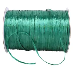 JAM Paper 1/4" Raffia Pearl Ribbon Emerald