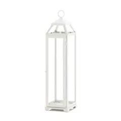 22" Country White Open Top Lantern