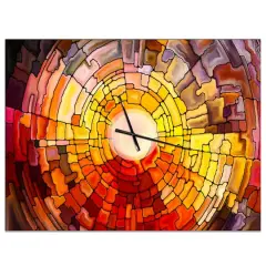 Designart 'Return Of Stained Glass Modern Rectangular Wall Clock