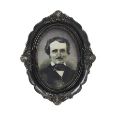 8.25" Lenticular Skeleton Edgar Allen Poe Tabletop D&eacute;cor in Ornate Frame by Ashland&reg;