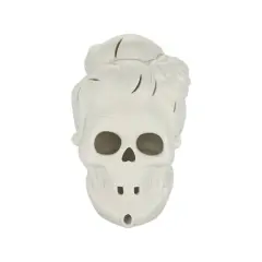 8" DIY Ceramic LED Fancy Updo Skull D&eacute;cor by Make Market&reg;