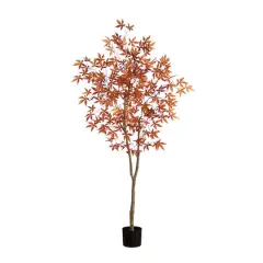 6ft. Orange Japanese Maple Artificial Potted Tree