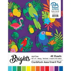 PA Paper&trade; Accents Brights Heavy Cardstock Paper Pad, 8.5" x 11"