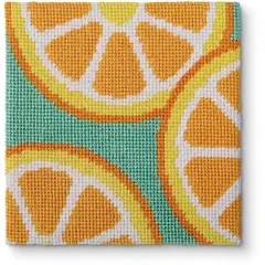5" x 5" Citrus Needlepoint Kit by Loops & Threads&reg;