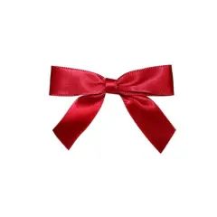 JAM Paper 2" Satin Twist Tie Bows, 100ct. Scarlet