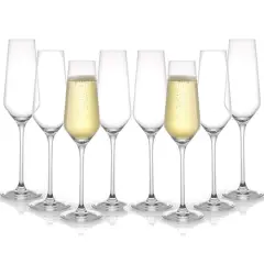 JoyJolt&reg; 7oz. Layla Crystal Champagne Glasses, 8ct.