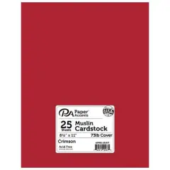 PA Paper&trade; Accents 8.5" x 11" 73lb. Smooth Cardstock, 25 Sheets Crimson