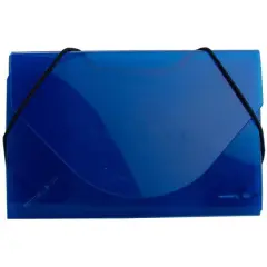 JAM Paper Plastic Business Card Holder Case Blue
