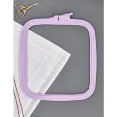 Nurge Plastic Square Hoop Pastel Lilac