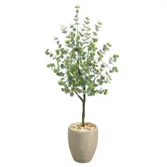 4.5ft. Eucalyptus Artificial Tree in Sand Colored Planter