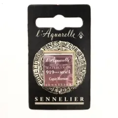 Sennelier French Artists' Watercolor Paint, Half Pan 919 Caput Mortum
