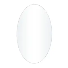 White Contemporary Wall Mirror, 24" x 1" x 40"
