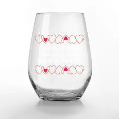 15oz. True Love Lucky Ones Printed Stemless Wine Glass