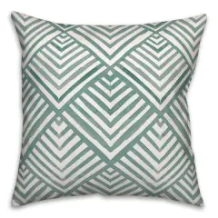 Watercolor Diamond Throw Pillow Blue