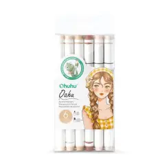 Ohuhu&reg; Oahu 6 Color Portrait Alcohol Marker Set