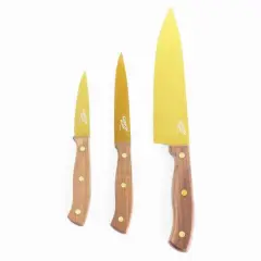 Gibson Home&reg; Alaniz 3-Piece Gold Titanium-Plated Cutlery Set