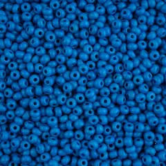 John Bead Terra Intensive 6/0 Czech Glass Seed Beads, 500g Blue Matte