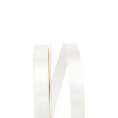 JAM Paper 7/8" x 100yd. Single Face Satin Allure Ribbon White