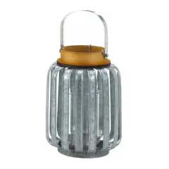 10.5" Large Galvanized Metal Lantern