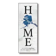 Alaska Home-Blessed Wood Wall Plaque With Hanger