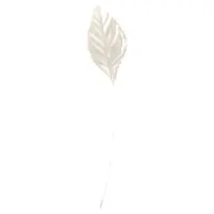 JAM Paper 2.25" White Corsage Leaf Stems, 100ct.