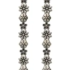 Silver Metal Flower Beads by Bead Landing&trade;