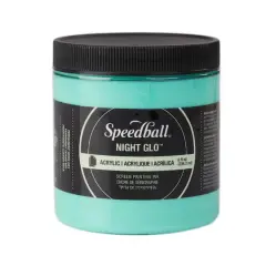 Speedball&reg; Night Glo&trade; Green Permanent Acrylic Screen Printing Ink, 8oz.