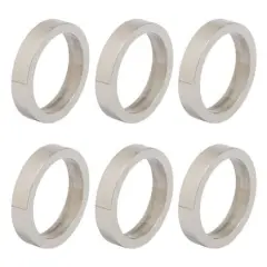 DII&reg; Silver Circle Napkin Rings, 6ct.