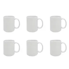 12oz. White Ceramic Sublimation Mugs, 6ct. by Make Market&reg;