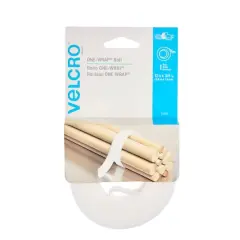 VELCRO&reg; Brand ONE-WRAP&reg; White Roll, 12ft.