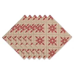 DII&reg; Scandinavian Snowflakes Printed Napkin Set, 6ct.