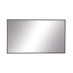 40" Black Contemporary Wood Wall Mirror