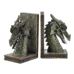 Fierce Dragon Bookends 10" x 3.25" x 7"