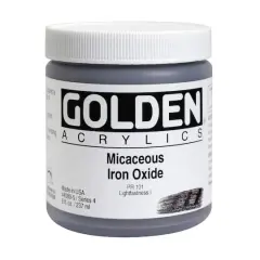 Golden&reg; Heavy Body Iridescent Acrylics 8oz. Micaceous Iron Oxide