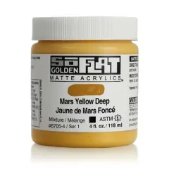 Golden&reg; SoFlat Matte Acrylic Paint, 4oz. Mars Yellow Deep