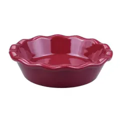 6" Mini Burgundy Ceramic Pie Plate by Makery&trade;
