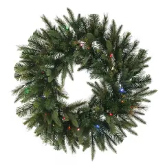 36" Multicolor Dura-Lit&reg; LED Cashmere Wreath