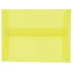 JAM Paper A2 Translucent Vellum Invitation Envelopes, 50ct. Primary Yellow