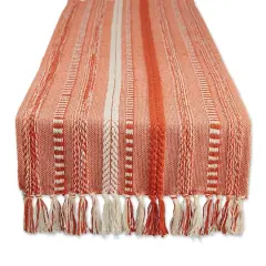 DII&reg; 108" Braided Stripe Table Runner Vintage Red