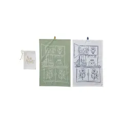 Hello Honey&reg; Cream & Sage Kitchen-Themed Tea Towels, 2ct.