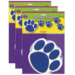Teacher Created Resources&reg; Blue Paw Print Accents, 3 Packs of 30