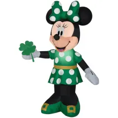 3.5ft. Airblown&reg; Inflatable St. Patrick's Day Minnie Mouse