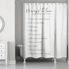 Ten Ways to Love 71" x 74" Shower Curtain