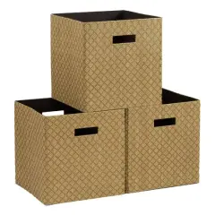 Household Essentials Woven Paper Storage Cube Basket Set