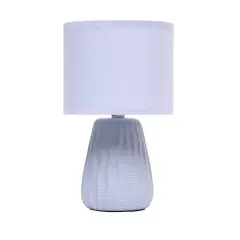 Simple Designs 11" Mini Ceramic Pastel Table Lamp Periwinkle